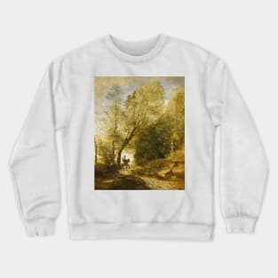 The Forest of Coubron by Jean-Baptiste-Camille Corot Crewneck Sweatshirt